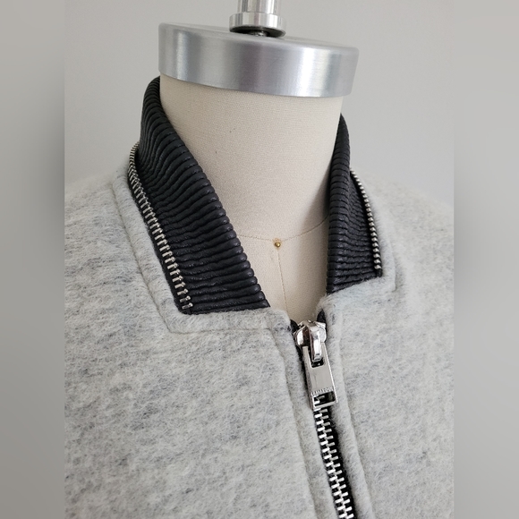 LAMARQUE leather and wool coat - Picture 6 of 13